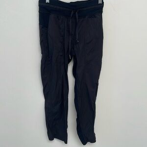 Lululemon Black nylon (pinstripe) joggers